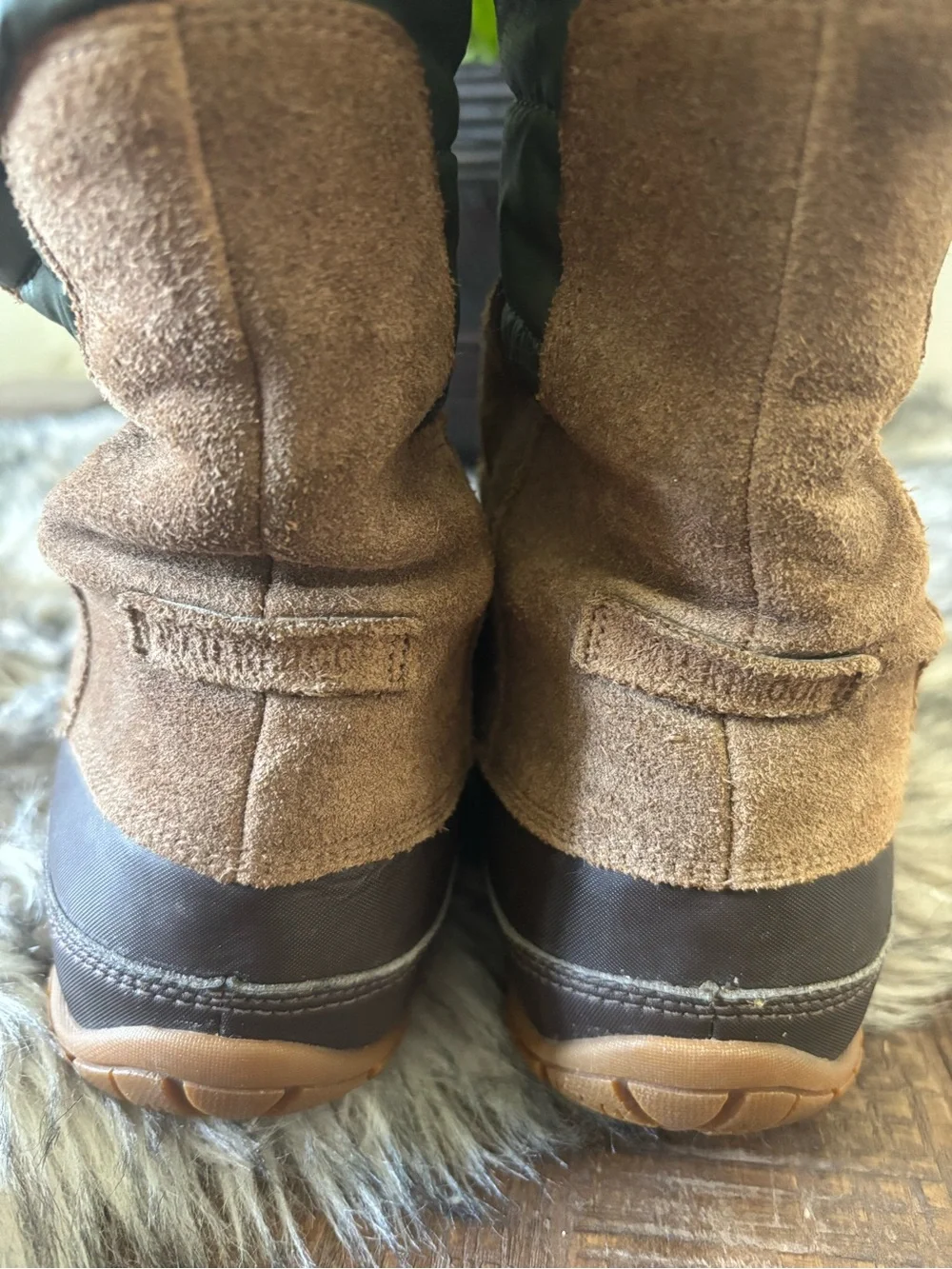 North Face Nuptse Purna Ice Pick Women's Faux-Fur Lace-Up Winter Boots Sz 10